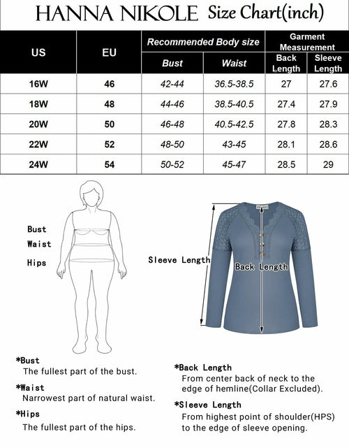 Load image into Gallery viewer, Hanna Nikole Women's Long Sleeve Shirt Trendy Grey Blue Size 20 Plus
