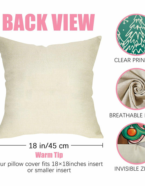 Load image into Gallery viewer, Fahrendom 4-Pack 18x18 Magenta Christmas Gingerbread Man Pillow Covers Set
