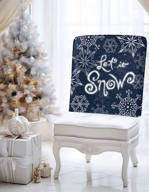 Load image into Gallery viewer, Christmas Chair Covers Set of 4 Snowflake Chair Slipcover Protector Washable
