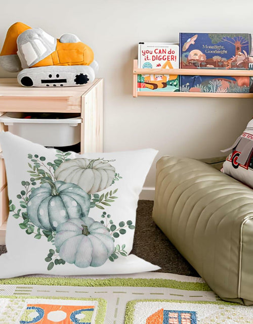 Load image into Gallery viewer, Wheatwin 18x18 Fall Coquette Throw Pillow Cover Pumpkin Retro Decor
