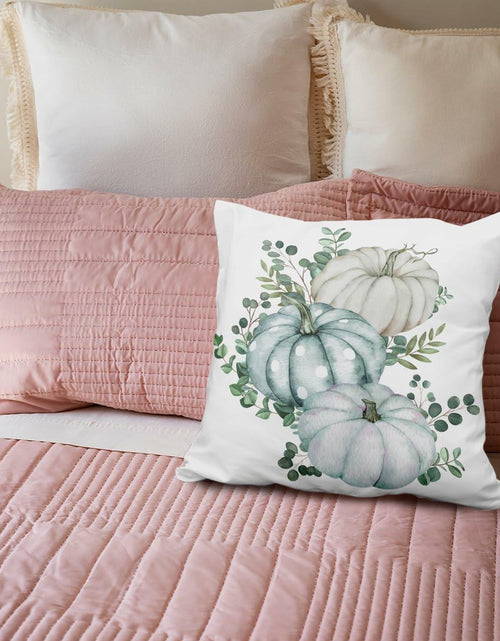 Load image into Gallery viewer, Wheatwin 18x18 Fall Coquette Throw Pillow Cover Pumpkin Retro Decor
