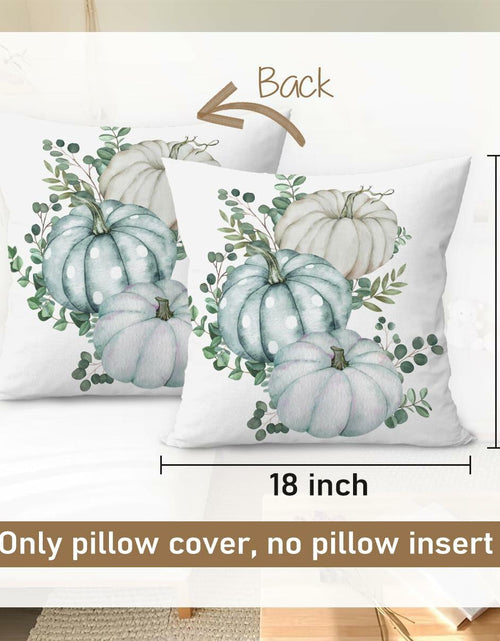 Load image into Gallery viewer, Wheatwin 18x18 Fall Coquette Throw Pillow Cover Pumpkin Retro Decor
