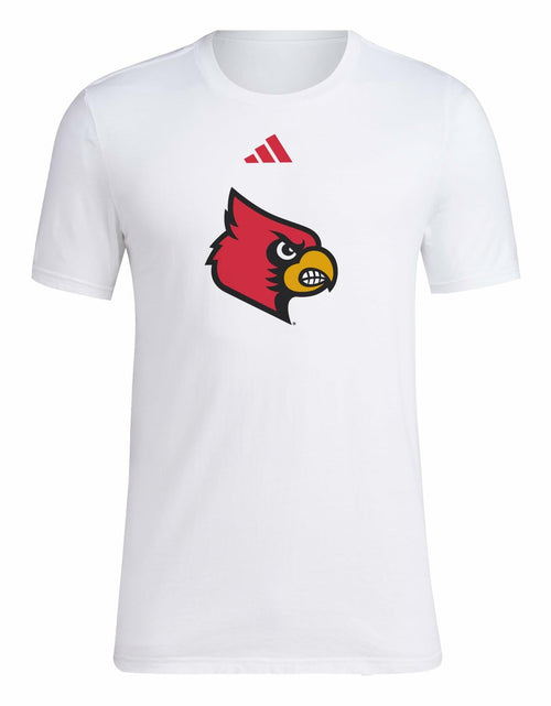 Load image into Gallery viewer, adidas Men's House of NCAA T-Shirt White University of Louisville Size Small
