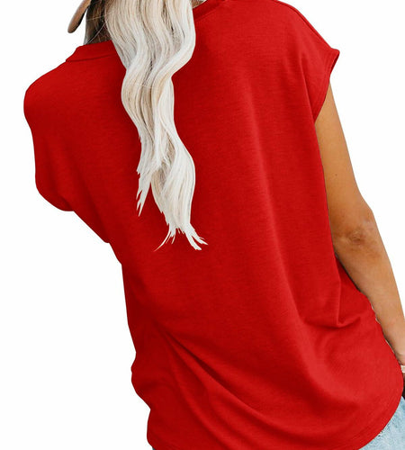 WMZCYXY Womens Tank Top Sleeveless Red Christmas Tree Size L