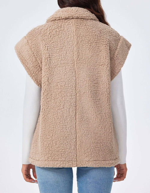 Load image into Gallery viewer, Tankaneo Womens Sherpa Fleece Vest Lightweight Teddy Jacket - Size L
