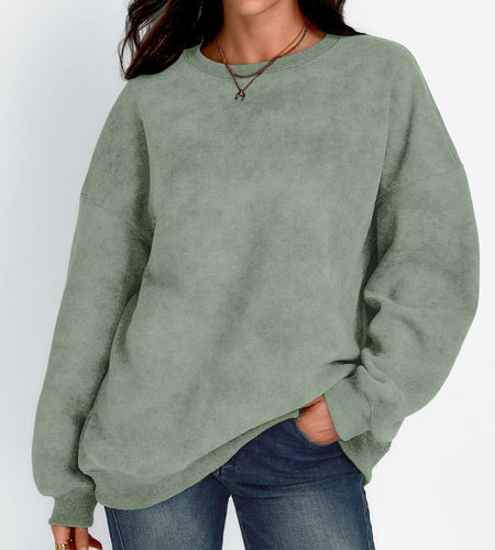 Trendy Queen Womens Oversized Sweatshirt Hoodie Brown Size M