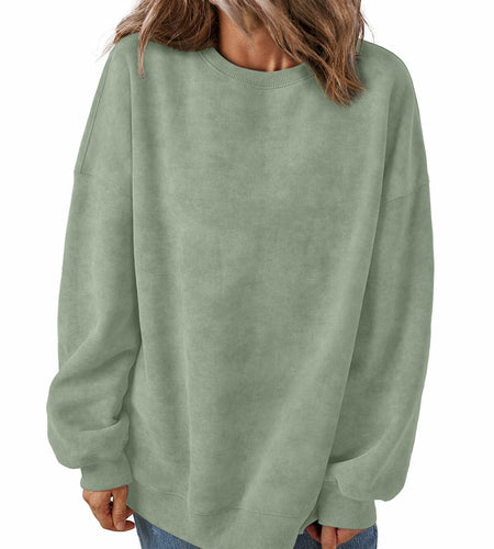Trendy Queen Womens Oversized Sweatshirt Hoodie Brown Size M