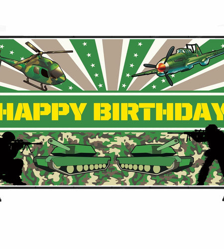 6x3.6FT Hunting Camo Backdrop Birthday Party Decoration Boys Kids New