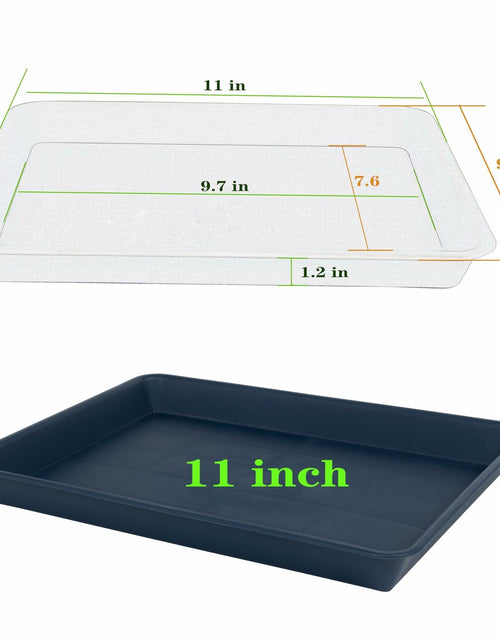 Load image into Gallery viewer, VUWEZ Plant Saucer Tray 11x9in, Heavy Sturdy Plastic Drainage Tray, 1 Pack
