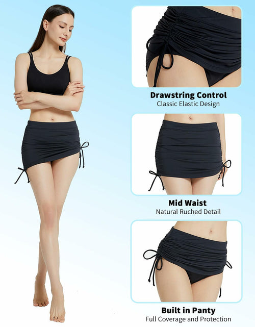 Load image into Gallery viewer, insgym AS1 Alpha Black Bikini Bottoms Ruched Drawstring Size XL
