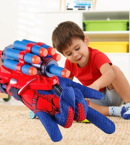 XEUOME Spider Gloves Web Shooter Toy Kids Wrist Set Black