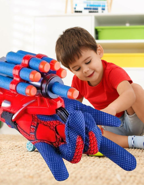 Load image into Gallery viewer, XEUOME Spider Gloves Web Shooter Toy Kids Wrist Set Black

