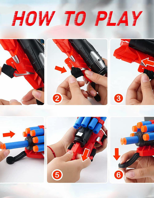 Load image into Gallery viewer, XEUOME Spider Gloves Web Shooter Toy Kids Wrist Set Black
