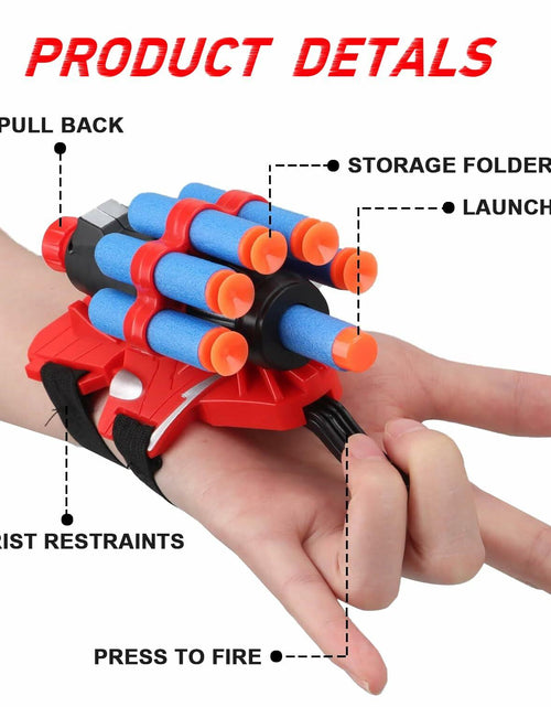 Load image into Gallery viewer, XEUOME Spider Gloves Web Shooter Toy Kids Wrist Set Black
