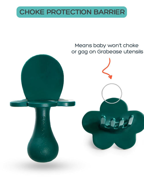 Load image into Gallery viewer, Grabease Baby Spoons &amp; Toddler Utensils - BPA-Free &amp; Phthalate-Free - Green
