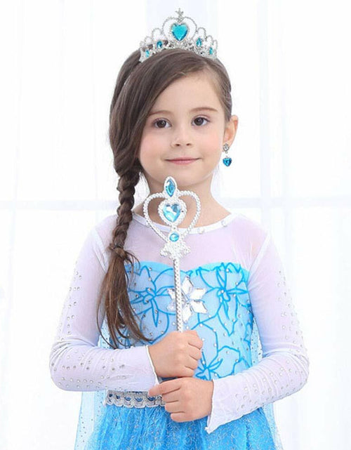 Load image into Gallery viewer, AMOR 8PCS Princess Dress Up Jewelry Set Toddler Girls Gloves Tiara
