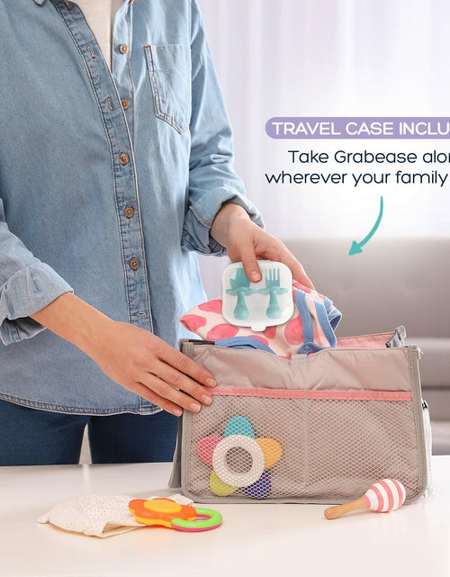 Load image into Gallery viewer, Grabease Baby Spoons &amp; Toddler Utensils - BPA-Free &amp; Phthalate-Free - Green

