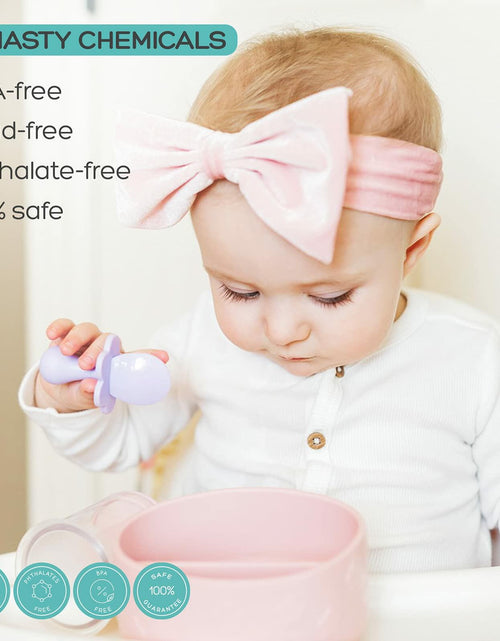 Load image into Gallery viewer, Grabease Baby Spoons &amp; Toddler Utensils - BPA-Free &amp; Phthalate-Free - Green
