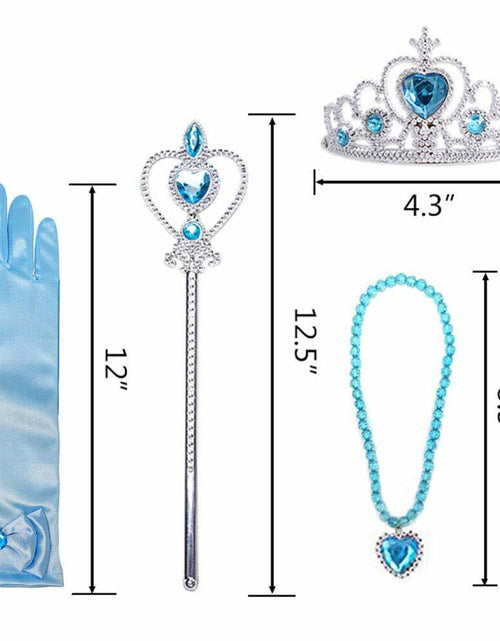 Load image into Gallery viewer, AMOR 8PCS Princess Dress Up Jewelry Set Toddler Girls Gloves Tiara
