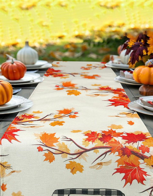 Load image into Gallery viewer, Soyezletop Thanksgiving Decor Set 5pcs Pillows 18x18in &amp; Table Runner
