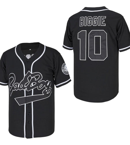 ACAIL Biggie Bad Boy Movie Baseball Jersey Stitched Black Size M