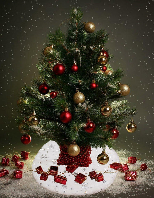 Load image into Gallery viewer, 4pcs 15" Christmas Tree Skirt Set Mini Holiday Decoration
