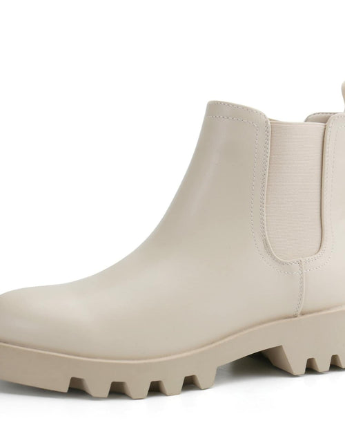 Load image into Gallery viewer, firelli Women Chelsea Ankle Booties Slip-On Winter Boots Ivory Size 9
