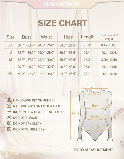 Load image into Gallery viewer, MANGOPOP Ribbed Long Sleeve Bodysuit Thong Seamless Tummy Control Size M
