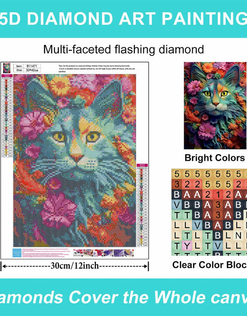 Load image into Gallery viewer, Camocin Cat Diamond Painting Kit DP-05 12x16in Full Drill 5D Crystal Art
