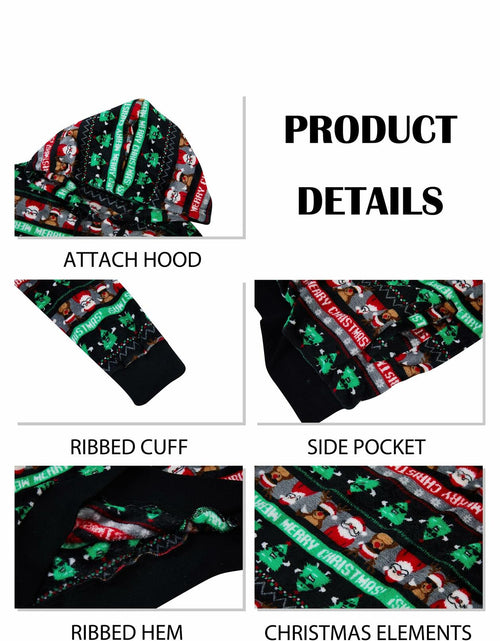 Load image into Gallery viewer, Runcati Mens Green Ugly Christmas Sherpa Hoodie Pullover Sweatshirt
