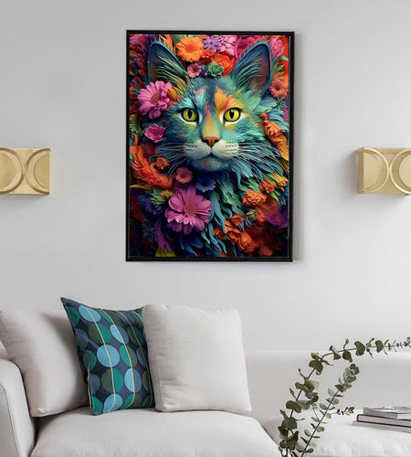 Camocin Cat Diamond Painting Kit DP-05 12x16in Full Drill 5D Crystal Art