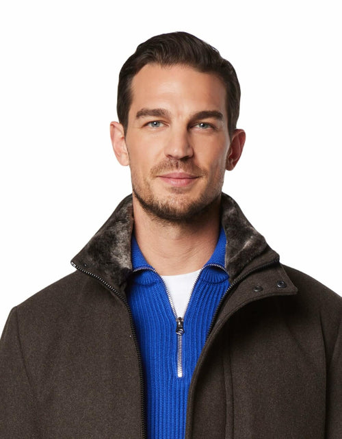 Load image into Gallery viewer, Andrew Marc Men's Softshell Jacket XL Hickory Removable Fur Collar

