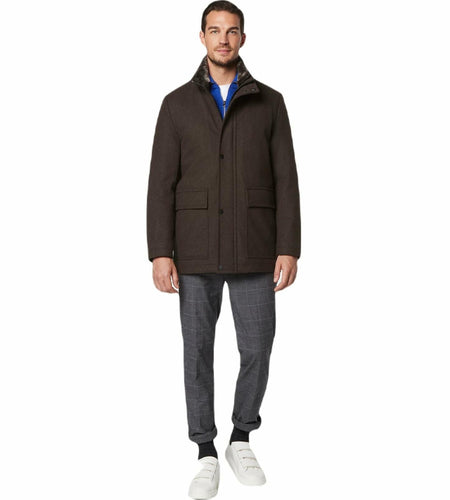 Andrew Marc Men's Softshell Jacket XL Hickory Removable Fur Collar