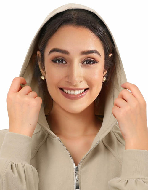 Load image into Gallery viewer, VALOLIA Women's Long Sleeve Tunic Top Ivory Cream Size M
