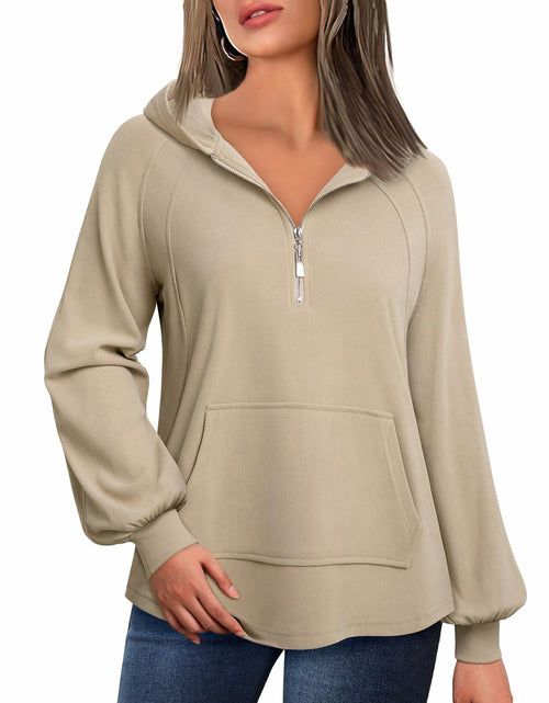 Load image into Gallery viewer, VALOLIA Women's Long Sleeve Tunic Top Ivory Cream Size M
