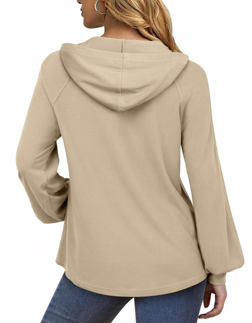 Load image into Gallery viewer, VALOLIA Women's Long Sleeve Tunic Top Ivory Cream Size M
