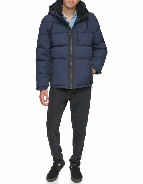 Load image into Gallery viewer, Andrew Marc Men's Water Resistant Hubble Down Jacket Ink XX-Large Removable Hood
