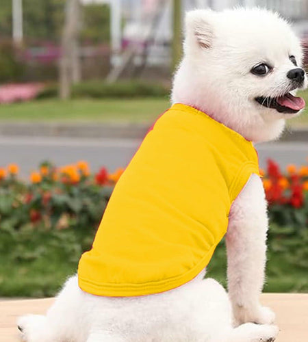 Cotton Dog Shirt Small Size Soft Breathable Sleeveless Vest for Small Dogs