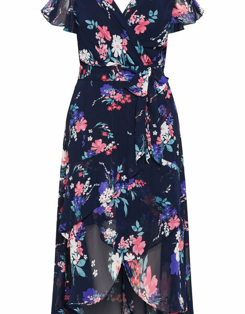 Load image into Gallery viewer, City Chic Plus Size Margot Print Maxi Dress Navy Lotte Bouquet Size 24 New
