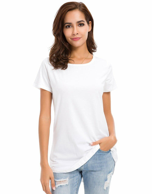 Load image into Gallery viewer, MSHING Women's Short Sleeve Tunic Top Casual T-Shirt Blouse Loose Fit - Size S
