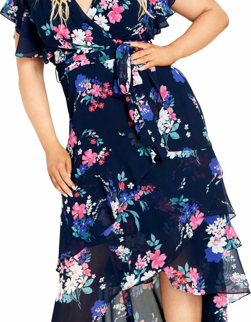 Load image into Gallery viewer, City Chic Plus Size Margot Print Maxi Dress Navy Lotte Bouquet Size 24 New
