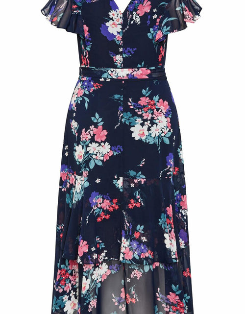 Load image into Gallery viewer, City Chic Plus Size Margot Print Maxi Dress Navy Lotte Bouquet Size 24 New
