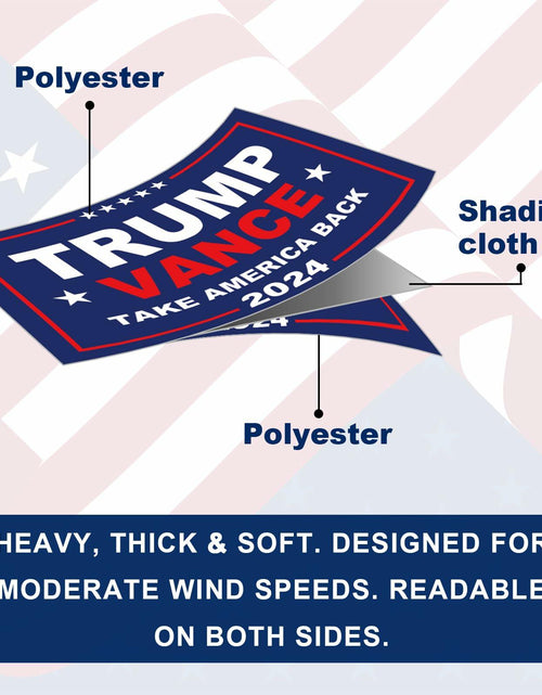 Load image into Gallery viewer, KENPMA Trump Vance 2024 Flag 3x5 Double Sided Outdoor Banner 3 Ply
