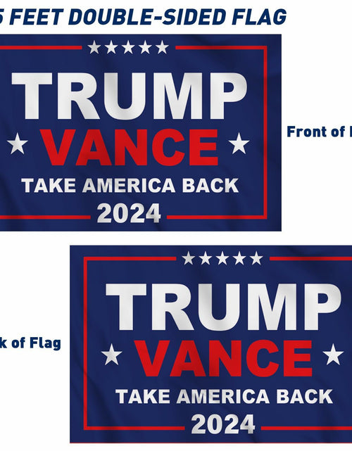 Load image into Gallery viewer, KENPMA Trump Vance 2024 Flag 3x5 Double Sided Outdoor Banner 3 Ply
