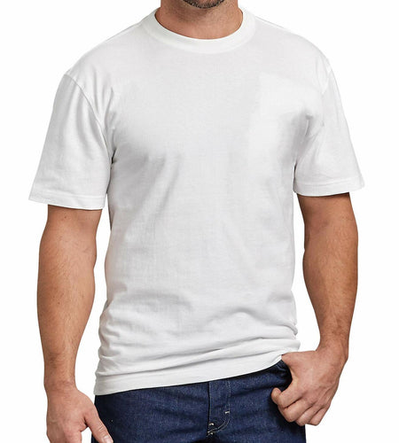 Dickies Men's Heavyweight Crew Neck Short Sleeve Work Utility T-Shirt White M