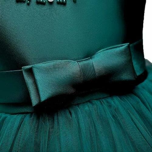 Load image into Gallery viewer, guchoo Girls Christmas Flower Dress Green Size 70 Special Occasion
