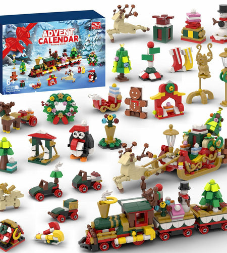 Christmas 2024 Blind Box Blocks 24-Day Countdown Calendar Kids 8-12