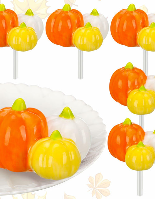Load image into Gallery viewer, Dandat 6 Pcs Mini Turkey Plates Hand Painted Ceramics Pumpkin Decor
