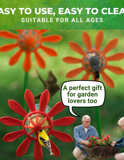 Load image into Gallery viewer, Nature Anywhere Fun Flowers Suet Feeder 3 Pack Outdoor Hanging Bird Feeder
