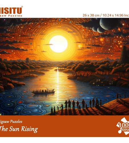 MISITU 1000pcs Jigsaw Puzzle The Sun Rising Challenging 10.24x14.96in